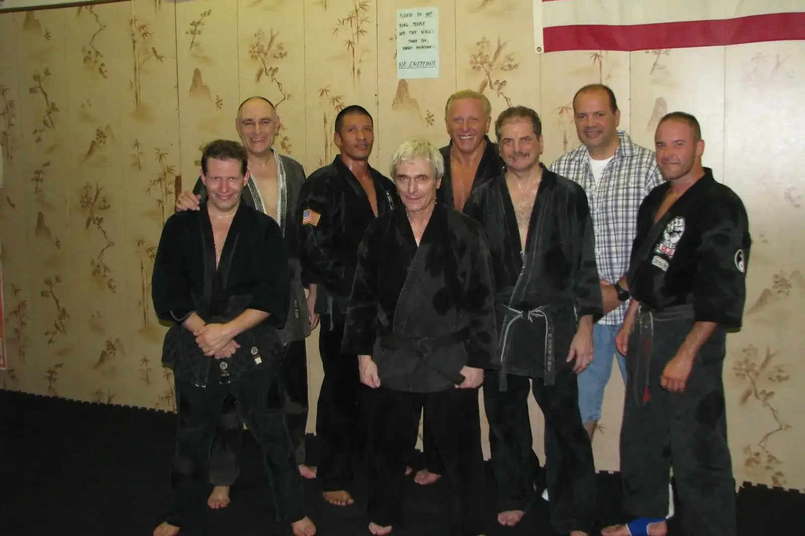 Sensei Vladimir Ferdman with Shihan Vincent Merenda and the senior ranks of the dojo.